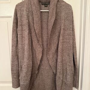 Barefoot Dreams Light Brown Open Cardigan